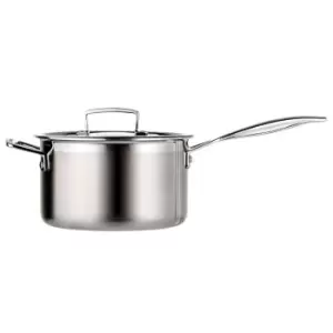 Image of Le Creuset 3-Ply Stainless Steel Saucepan, 20cm
