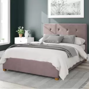Image of Presley Plush Velvet Ottoman Bed Frame Blush (Pink)