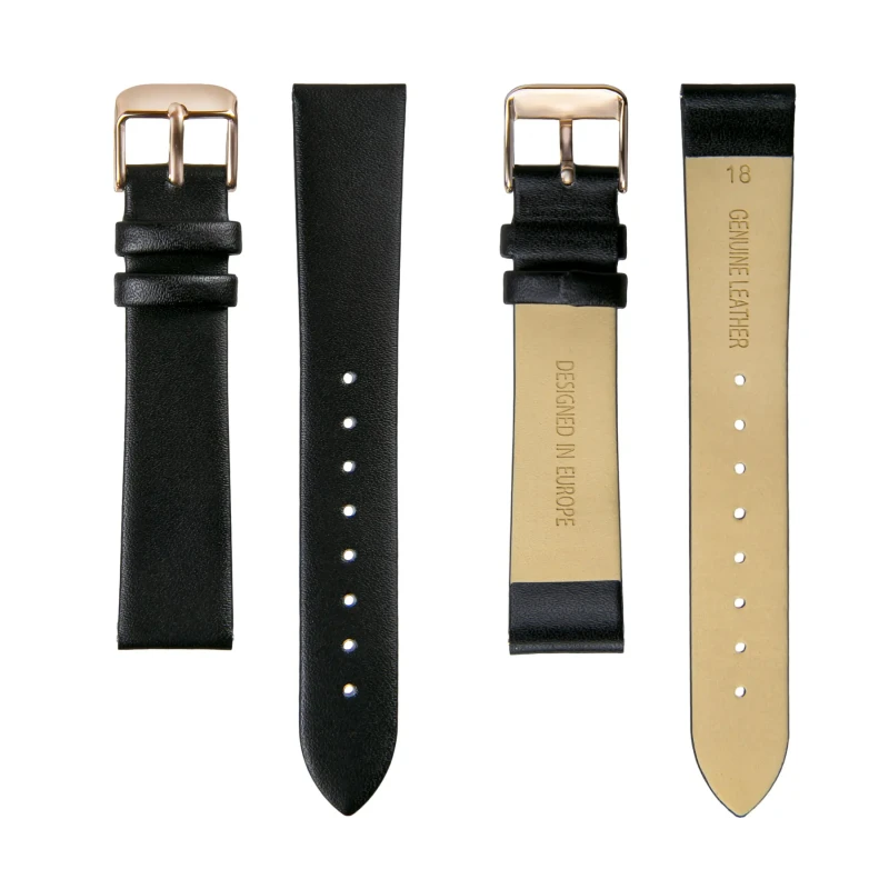 Image of Amelia Parker Leather watch woman Amelia Parker Gold Plaza Black Dore Female 28 mm