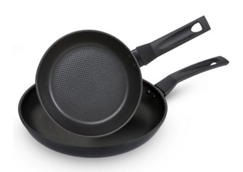 Image of Prestige Frying Pans in Aluminium Non Stick Cookware Set, 21 & 29cm - Pack of 2 Black