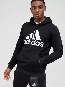 Image of adidas Badge of Sport Hoodie - Black/White, Size L, Men