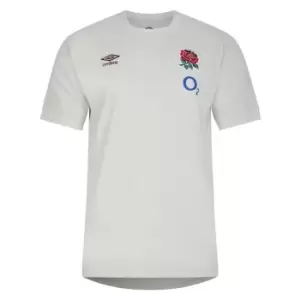 Image of Umbro England Rugby Leisure T-Shirt 2023 2024 Adults - Grey