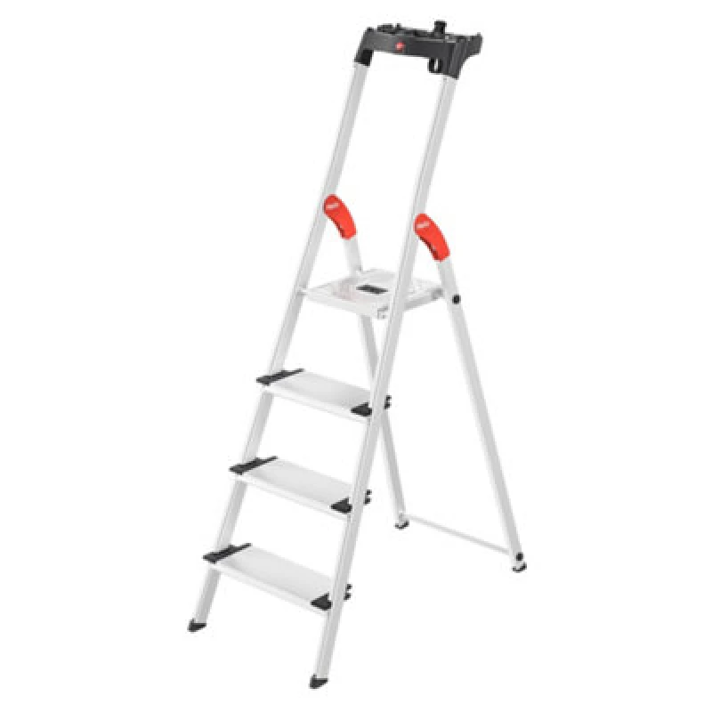 Image of Hailo L80 Comfortline Step Ladder Deep Safety Step - 4 Tread