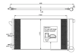 Image of NRF 35921 Air Conditioning Condenser OE 46798100,51767143,51960726