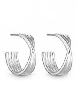 Image of Simply Silver Sterling Silver 925 Polished Twist Hoop