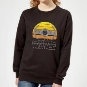 Image of Star Wars Sunset Tie Womens Sweatshirt - Black