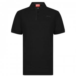 Image of Slazenger Plain Polo Shirt Mens - Black