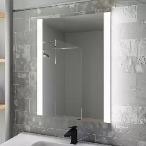 Image of Rectangular LED Bathroom Mirror with Demister & Shaver Socket 600x800mm -Pegasus