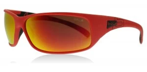 Image of Bolle Recoil Sunglasses Matte Black Red 12127 Polariserade 67mm
