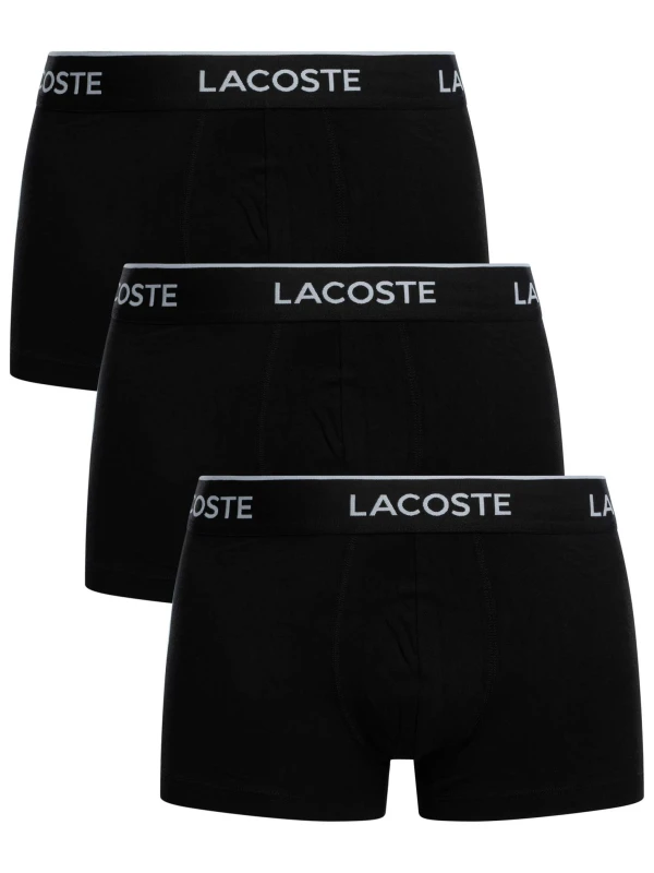 Image of Lacoste 3 Pack Trunks Black L