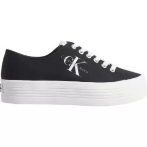Image of Calvin Klein Jeans Vulcanized Flatform Laceup Co - Black