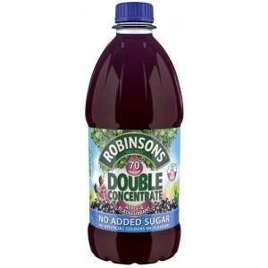 Image of Robinsons Squash 1.75 Litres Double Concentrate No Added Sugar Apple and Blackcurrant Pack of 2