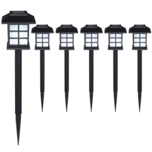 Image of Solar Pathway Light 6Pcs Black