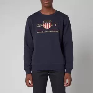 Image of GANT Mens Archive Shield Sweatshirt - Evening Blue - L