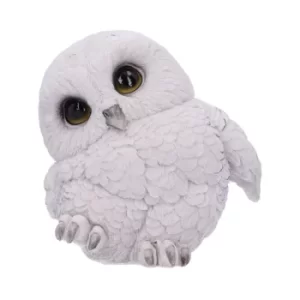 Image of Feathers Cute Rotund Snowly Owl Figurine