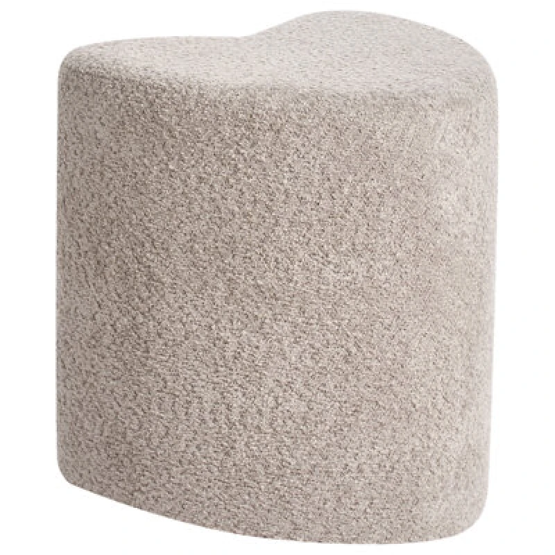 Image of Beliani Pouffe Scotia Chenille Light Brown