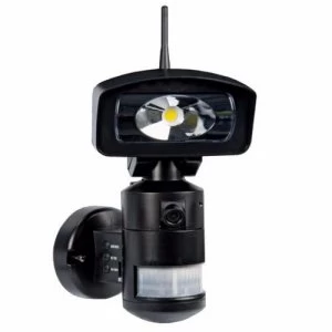 Image of NightWatcher LED Robotic Security Light with WiFi and HD Camera - Black