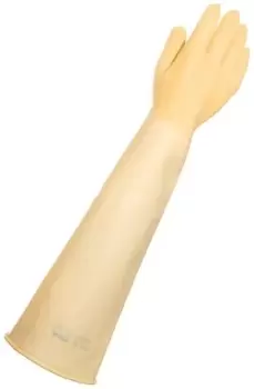 Image of Mapa Trident Beige Latex Work Gloves, Size 9, Large, 2 Gloves