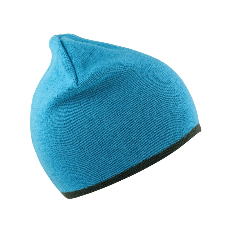 Image of Result Result Men Reversible Fashion Beanie in Aqua One Size Male 5063470999378