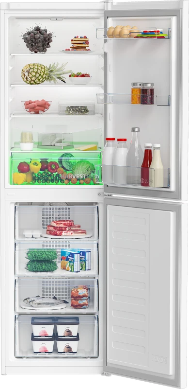 Image of Beko HarvestFresh CFG5582VW 182cm 50/50 Frost Free Fridge Freezer - White - D Rated