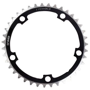 Image of ETC Chainring Alloy CNC 110mm 5 Bolt 36 Teeth Silver/Black