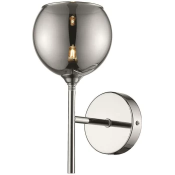 Image of 1 Light Wall Light Chrome, with Glass Shade, G9 - Spring Lighting
