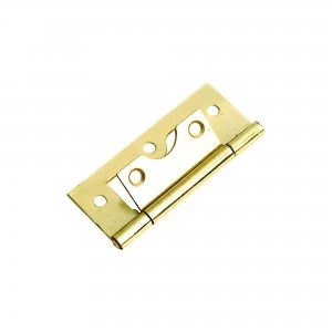 Image of Wickes Flush Hinge - Brass 63mm Pack of 2