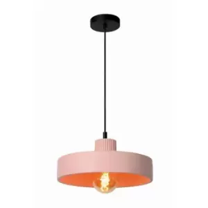 Image of Lucide OPHELIA - Pendant Light - Ø35cm - 1xE27 - Pink
