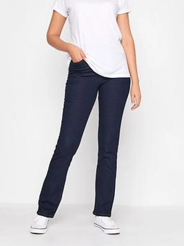 Image of Long Tall Sally Womens Tall Straight Leg Jeans in Dark Indigo Size: 20L Dark Indigo Female 20L