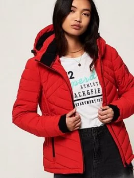 Image of Superdry Kuji Stretch Jacket - Red , Red, Size 8, Women