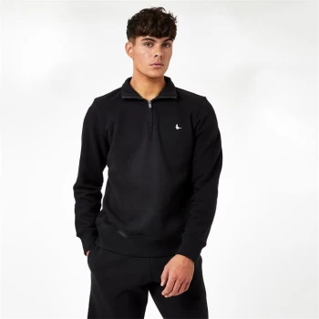 Image of Jack Wills Quarter Zip Sweatshirt - Black