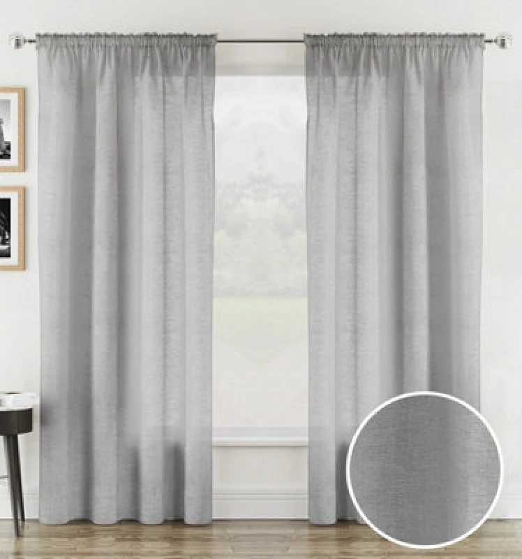 Image of The Very Collection Lindos Voile Panel Pair Silver WINUU Unisex