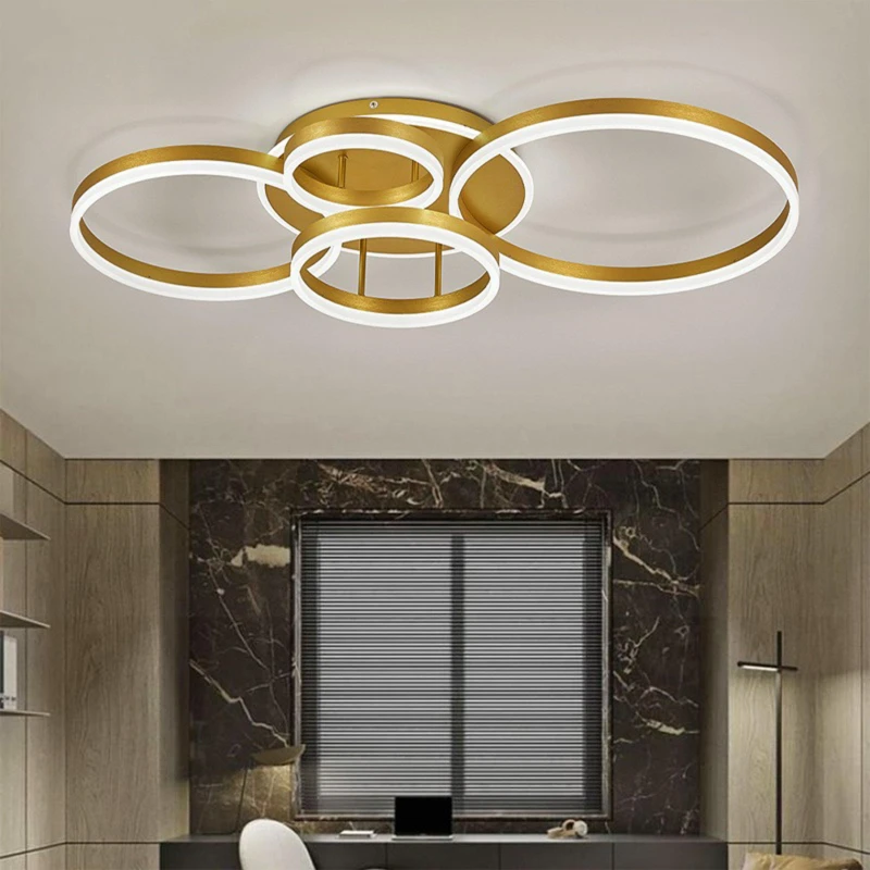Image of Kabinet UK 5-Round Overlap Adjustable LED Ceiling Light Gold unisex One Size