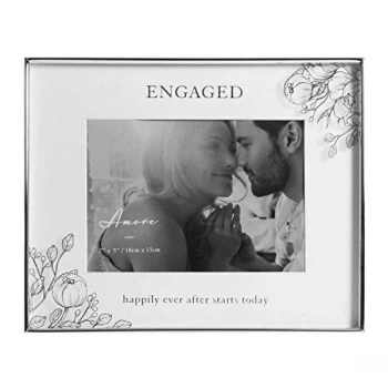 Image of 7" x 5" - Amore By Juliana Floral Frame - Engaged Happily
