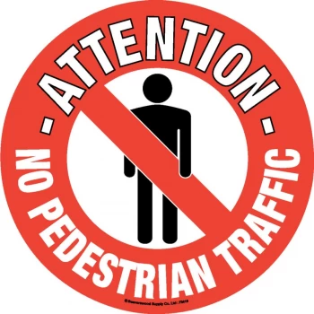 Image of FM19 Floor Marker No Pedestrian Traffic PVC Film Sign - 430 X 430MM