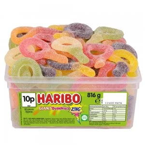 Image of Haribo Giant Dummies Zing 816g Tub