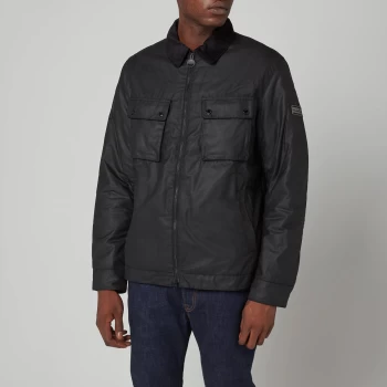Image of Barbour International Mens Accelerator Baffins Wax Jacket - Black - S
