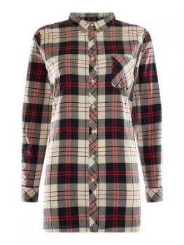 Image of Barbour Sandbank Tunic Fit Checked Shirt Blue