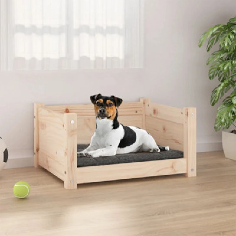 Image of VIDAXL Dog Bed 55.5x45.5x28cm Solid Pine Wood Vidaxl 8720287140276