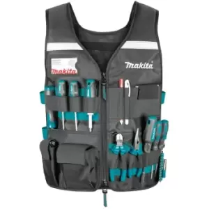 Image of Makita - E-15609 Adjustable Multi Pocket Workers Vest Gilet - Universal Size