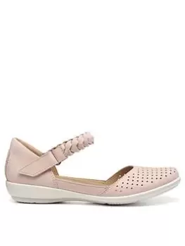 Image of Hotter Blake Nubuck Strap Front Shoes - Blush, Pink, Size 4, Women