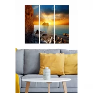 Image of MDF82661437 Multicolor Decorative MDF Painting (3 Pieces)