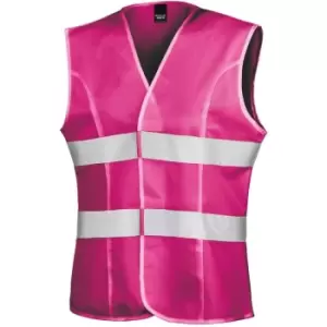 Image of Result Womens/Ladies Reflective Safety Tabard (M) (Fluorescent Pink) - Fluorescent Pink