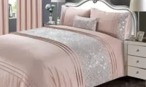 Image of Charleston Embellished Duvet Set: Single / Blush