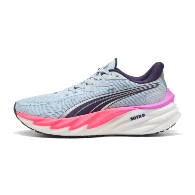 Image of Puma Velocity NITRO 4 Hyrox Gray Pink SS26 Womens Shoes, Size 40 - EUR