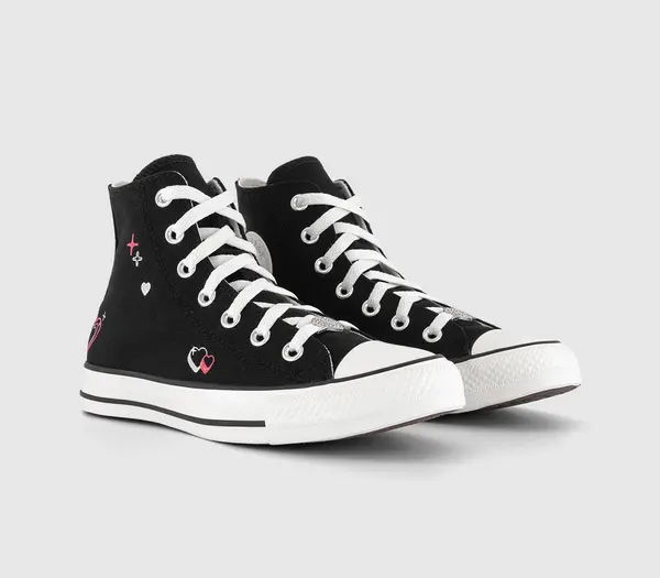 Image of Converse Womens All Star Hi Black Vintage White, 3