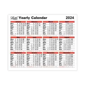 Image of Letts System Desk Calendar Refill 2024 LTSDC24