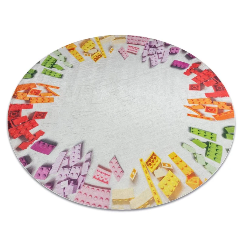 Image of RugsX Bambino Rug in Grey Size: 120cm diameter Grey Unisex 120cm diameter