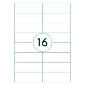 Image of Rillprint Self-adhesive Sticker Labels 105X37 Mm 1000 Sheets White