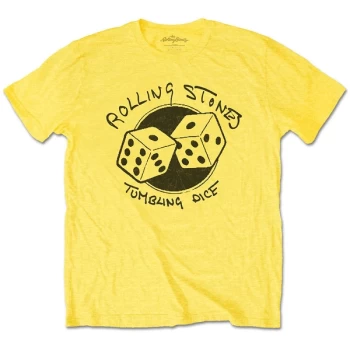 Image of The Rolling Stones - Tumbling Dice Unisex Medium T-Shirt - Yellow
